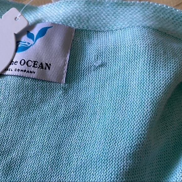 NEW SAVE THE OCEAN Knit Twist Poncho Wrap Light Green - Picture 14 of 15